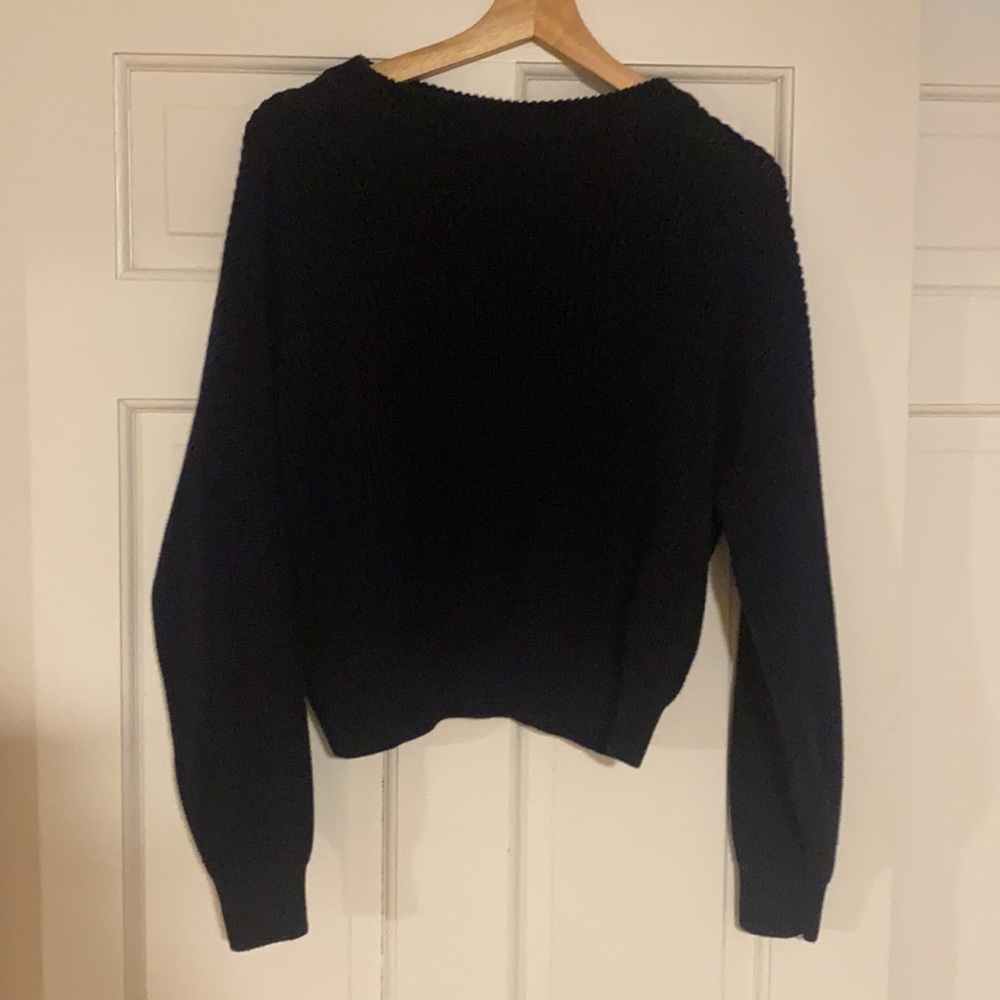 Brandy Melville Navy Blue cropped sweater